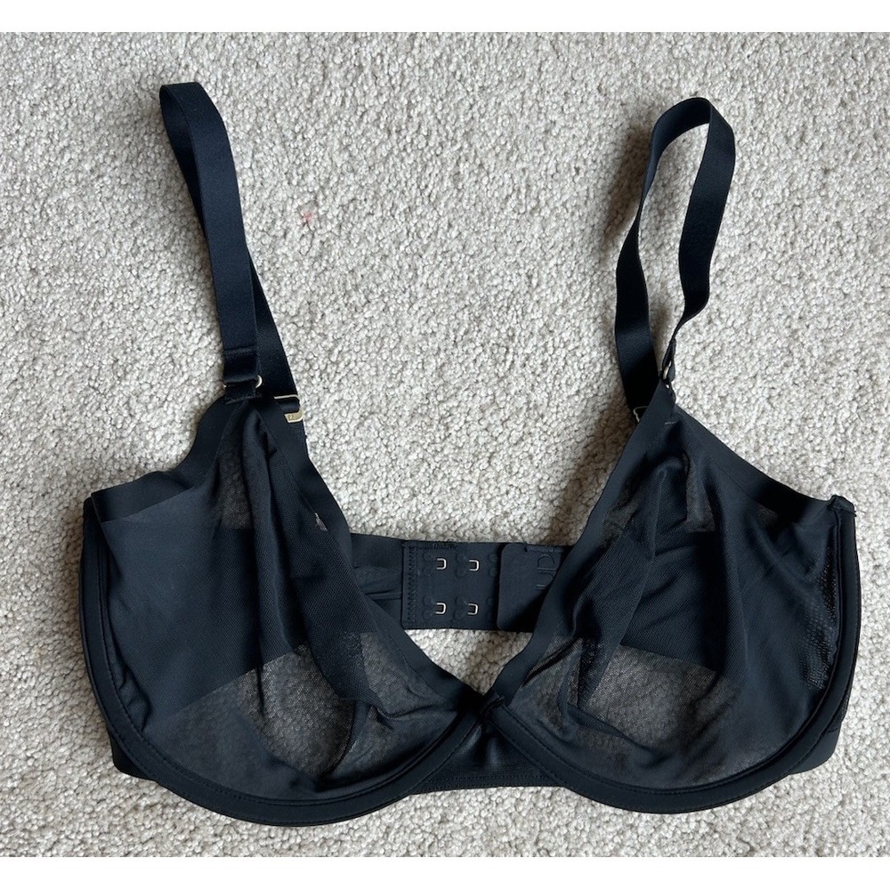 Cuup Bra The Plunge Mesh 32 G Sheer Black